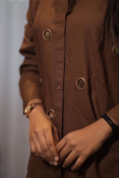 mocha brown mirror
