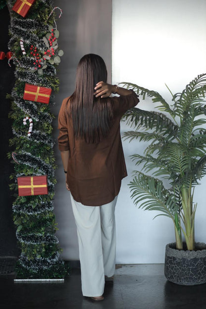 mocha brown mirror