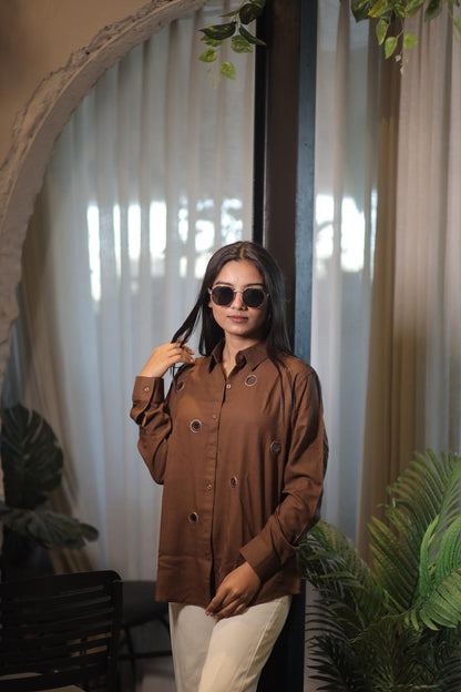 mocha brown mirror